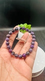 Sugulite Bracelet 8 mm Size • Code S9 • AAA Quality • Sugulite Round Bracelet 7.5 Inch Length • Natural Sugulite - Purple Color