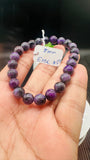 Sugulite Bracelet 8 mm Size • Code S9 • AAA Quality • Sugulite Round Bracelet 7.5 Inch Length • Natural Sugulite - Purple Color