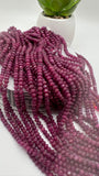 Ruby Faceted Roundel beads 4 mm Size - AAA Quality Beads - Length 40 cm - Natural Ruby Beads