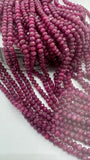 Ruby Faceted Roundel beads 4 mm Size - AAA Quality Beads - Length 40 cm - Natural Ruby Beads