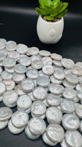 Pearl Coin Beads 20-22 mm Size - Length 16" - AAA Quality- Freshwater Pearl Tear drop beads