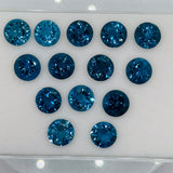 London Blue Topaz Faceted  Round 10 mm Size -  AAA Quality  - Pack 1 Piece -  Natural London Blue Topaz Stone -  Loose gemstone