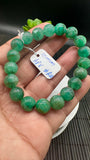 Emerald Round Bracelet - 10 mm Size - Code #A12   - Natural Emerald Bracelet - Length 7.5 Inch