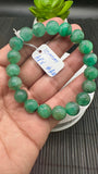 Emerald Round Bracelet - 10 mm Size - Code #A12   - Natural Emerald Bracelet - Length 7.5 Inch