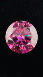 Pink Moissanite Round Cut 8 mm Size - Pack of 1 Pc - Moissanite Loose Stone with certificate - Color D - clarity VVS1