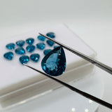 Blue Topaz Faceted Pear 8x10 mm - Pack of 1 Piece - AAA Quality - Loose gemstone - London Blue topaz Cut