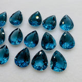 Blue Topaz Faceted Pear 8x10 mm - Pack of 1 Piece - AAA Quality - Loose gemstone - London Blue topaz Cut