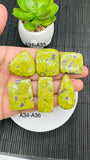 Atlantisite Cabochon • Code A31- A36 • AAA Quality • Natural Atlantisite Cabs • Flat Back Cabochon
