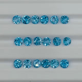 Swiss Blue Topaz faceted Round 7 mm Size -  Pack of 1 Piece -  AAA Quality - Natural Swiss Blue Topaz