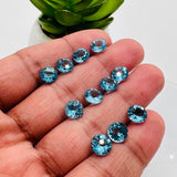Swiss Blue Topaz faceted Round 7 mm Size - Pack of 1 Piece - AAA Quality - Natural Swiss Blue Topaz