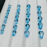Swiss Blue Topaz faceted Pear 8X10 mm Size - Pack of 1 Piece - AAA Quality - Natural Swiss Blue Topaz