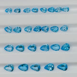 Swiss Blue Topaz faceted Pear 6X8 mm Size - Pack of 1 Piece - AAA Quality - Natural Swiss Blue Topaz