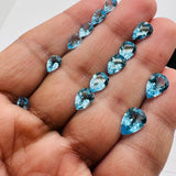 Swiss Blue Topaz faceted Pear 6X9 mm Size - Pack of 1 Piece - AAA Quality - Natural Swiss Blue Topaz