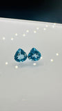 Swiss Blue Topaz faceted Heart 7 mm Size - Pack of 2 Piece - AAA Quality - Natural Swiss Blue Topaz