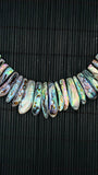 Abalone Shell Necklace - 9-11x 21-40 mm Size - AAA Quality- Length 20'' - Natural Abalone Shell - Shell Necklace