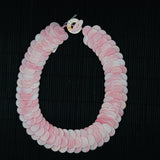 Queen Conch Shell Necklace, AAA Quality • Natural Pink Queen Conch Shell Beads, Handmade Necklace, coin shape necklace 15mm size of coins.