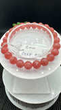 Rhodochrosite Round Bracelet - 8 mm Size - Code A2 - AAA Quality - Length 7.5 Inch- Natural Rhodochrosite Bracelet