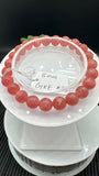 Rhodochrosite Round Bracelet - 8 mm Size  - Code A2 - AAA Quality - Length 7.5 Inch- Natural Rhodochrosite Bracelet