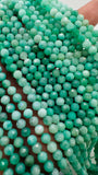 Emerald Round Faceted Beads 4 mm Size - AAA Quality - Length 40 Cm- Natural Emerald Beads