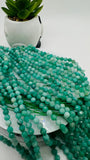 Emerald Round Faceted Beads 4 mm Size - AAA Quality - Length 40 Cm- Natural Emerald Beads