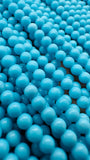 Turquoise Round Beads 3 mm Size- AAA Quality -100 % Natural Turquoise - Length 40 cm - Turquoise Round Blue