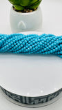 Turquoise Round Beads 3 mm Size- AAA Quality -100 % Natural Turquoise - Length 40 cm - Turquoise Round Blue