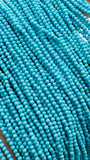 Turquoise Round Beads 2 mm Size- AAA Quality -100 % Natural Turquoise - Length 40 cm - Turquoise Round Blue