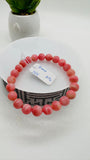 Pink Opal Bracelet - 8 mm Size - Code P2 - AAAA Quality - Length 7.5 Inch- Natural Pink Opal Bracelet- Dark Color