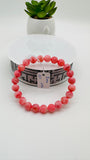 Pink Opal Bracelet - 8 mm Size - Code P5 - AAAA Quality - Length 7.5 Inch- Natural Pink Opal Bracelet- Dark Color
