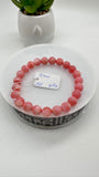 Pink Opal Bracelet - 8 mm Size - Code P10 - AAAA Quality - Length 7.5 Inch- Natural Pink Opal Bracelet- Dark Color