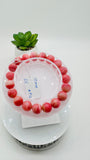 Pink Opal Bracelet - 10 mm Size - Code P12 - AAAA Quality - Length 7.5 Inch- Natural Pink Opal Bracelet- Dark Color