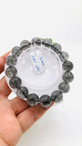 Black Rutile Bracelet • 13 mm Size • Code #A15 • AAAA Quality • 7.5 Inch Length • Natural Rutilated Quartz  • Rutile Bracelet