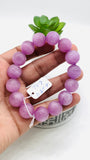 Kunzite Bracelet - 14 mm Size - Code# B3  - AAA Quality - Natural Kunzite Round Bracelet - Length 7.5 Inch