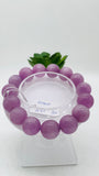 Kunzite Bracelet - 14 mm Size - Code# B4 - AAA Quality - Natural Kunzite Round Bracelet - Length 7.5 Inch