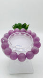 Kunzite Bracelet - 14 mm Size - Code# B4  - AAA Quality - Natural Kunzite Round Bracelet - Length 7.5 Inch