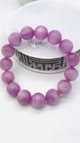 Kunzite Bracelet - 14 mm Size - Code# B6  - AAA Quality - Natural Kunzite Round Bracelet - Length 7.5 Inch