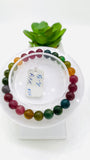 Tourmaline Bracelet 8 mm Size - Code#A4 - 4A Quality  Natural Multi Tourmaline Round Bracelet - Length 7.5"