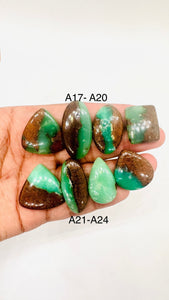 Chrysoprase Cabochon • Code A17- A24 • AAA Quality • Natural Chrysoprase Cabs • Chrysoprase pendant
