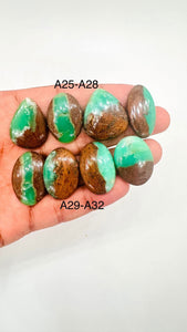 Chrysoprase Cabochon • Code A25- A32 • AAA Quality • Natural Chrysoprase Cabs • Chrysoprase pendant