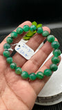 Emerald Round Bracelet - 9 mm Size - Code #A6   - Natural Emerald Bracelet - Length 7.5 Inch