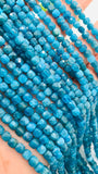 Apatite Faceted Cube Beads - 4 mm Size - Length 40 cm - Natural Apatite Box Beads