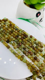 Grossular Garnet Faceted Cube Beads - 4 mm Size -  Length 40 cm - Grossular Garnet Apatite Box Beads