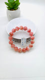 Pink Opal Bracelet - 12 mm Size - Code P18 - AAAA Quality - Length 7.5 Inch- Natural Pink Opal Bracelet- Dark Color