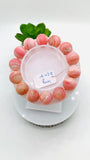 Pink Opal Bracelet - 14 mm Size - Code N4 - AAA Quality - Length 7.5 Inch- Natural Pink Opal Bracelet- Dark Color