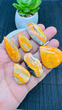 Bumble Bee Cabochon • Code A13-A18 • AAA Quality • Natural Bible Bee Jasper Cabs •  Flat Back Cabochon