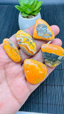 Bumble Bee Cabochon • Code A19-A23 • AAA Quality • Natural Bible Bee Jasper Cabs •  Flat Back Cabochon