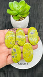 Atlantisite Cabochon • Code A37-A41 • AAA Quality • Natural Atlantisite Cabs • Flat Back Cabochon