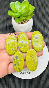 Atlantisite Cabochon • Code A37-A41 • AAA Quality • Natural Atlantisite Cabs •  Flat Back Cabochon