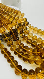 Citrine Faceted Roundel 9-15 mm Big Size  • Length 16 Inch •  AAA grade • Natural Citrine Beads• Citrine Rondelle Faceted