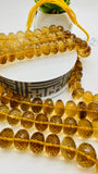 Citrine Faceted Roundel 12-16  mm Big Size  • Length 28 Inch •  AAA grade • Natural Citrine Beads• Citrine Rondelle Faceted